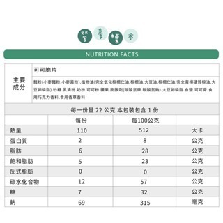 經典零食 可可脆片 杏仁花生脆片 22公克/包-細節圖3