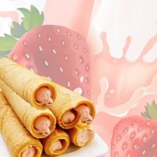 【輕禮盒系列】禮盒裝  爆漿 手工蛋捲 花生蛋捲 草莓蛋捲 蛋捲（內餡採用福源花生醬）-細節圖3