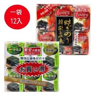 【激安殿堂】 竹鹽/泡菜海苔 12入-細節圖2