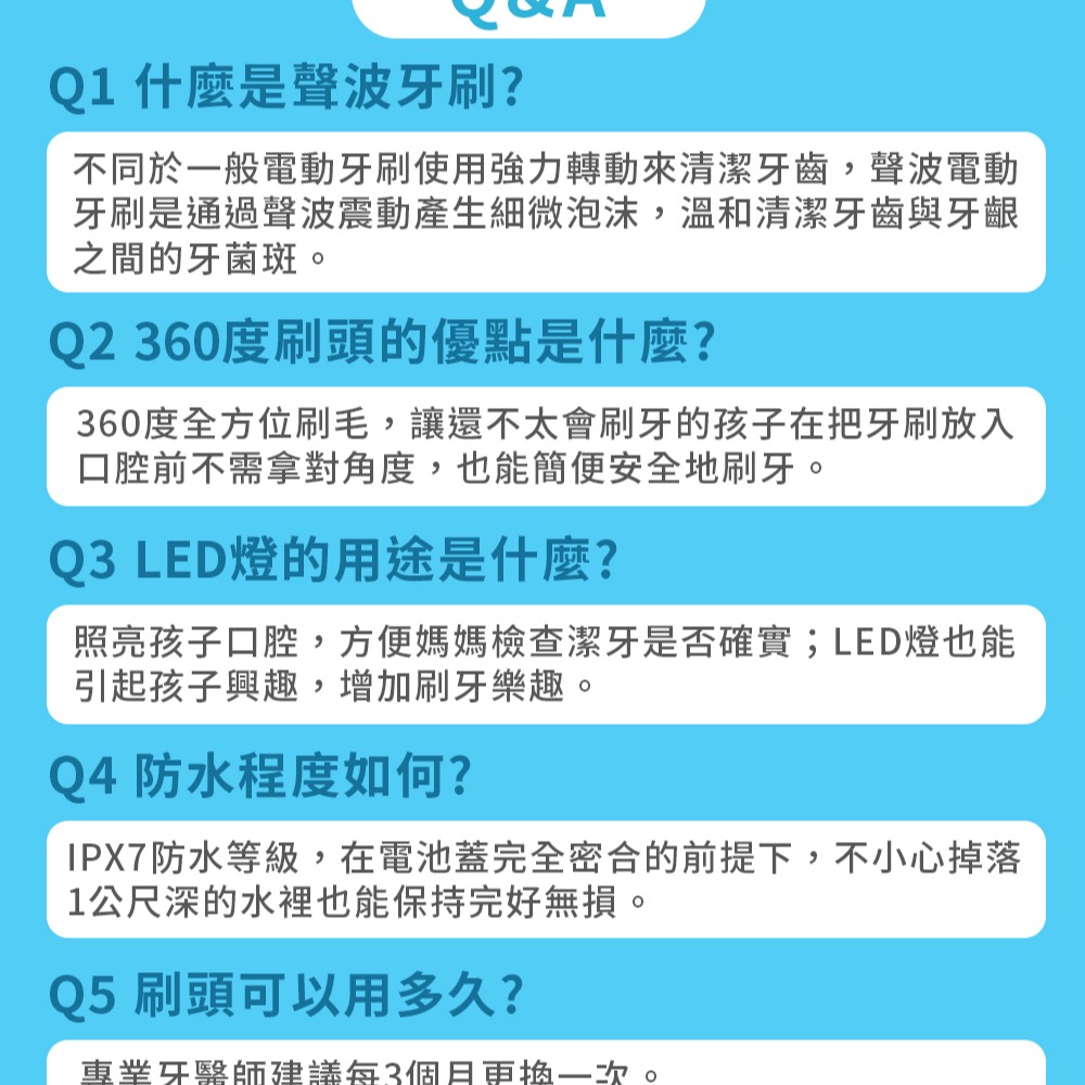 【VIVATEC】MEGA TEN 360兒童電動牙刷/替換刷頭/刷頭蓋-細節圖11