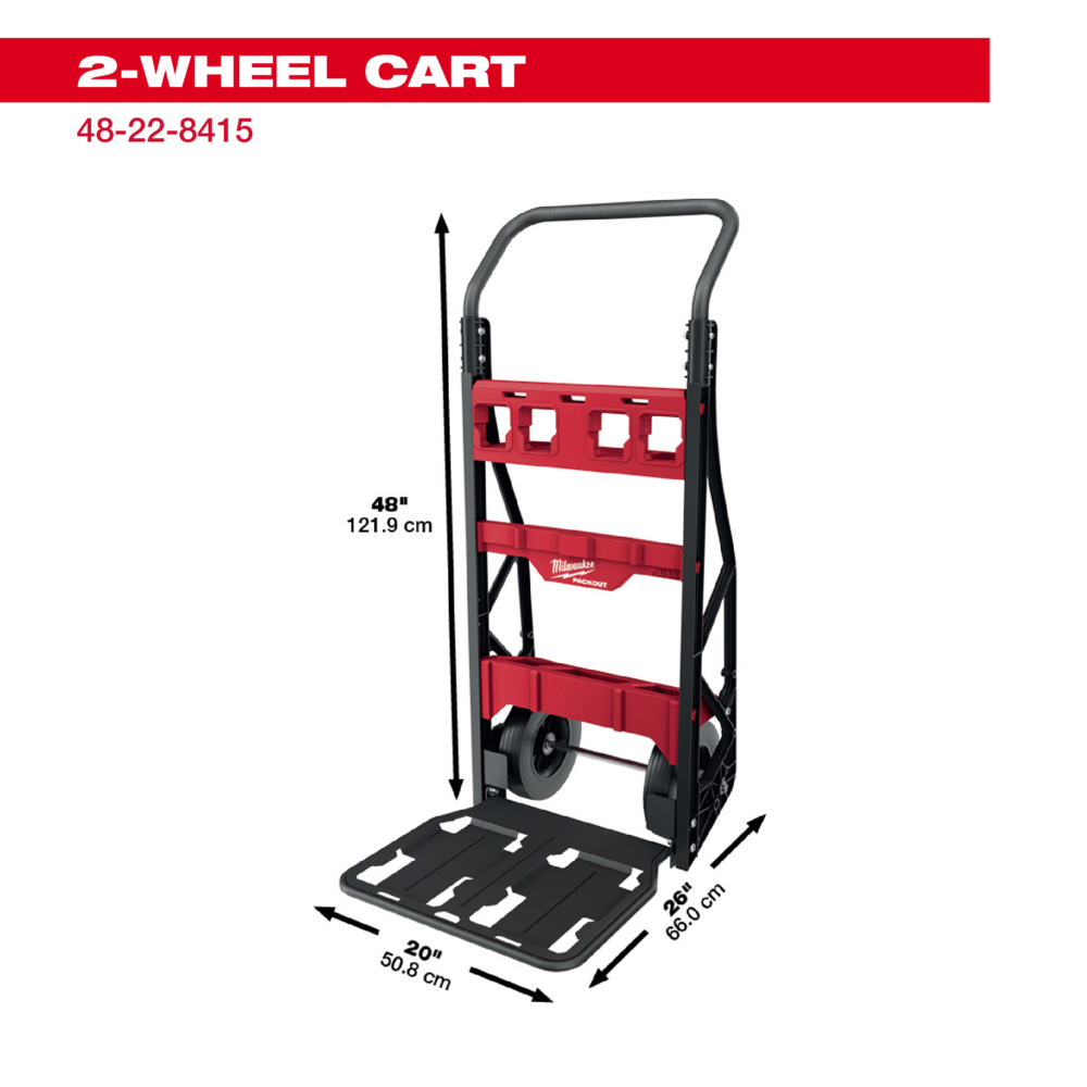 【Milwaukee 美沃奇】48-22-8415 配套工具系列 配套雙輪手推車 兩輪推車-細節圖7