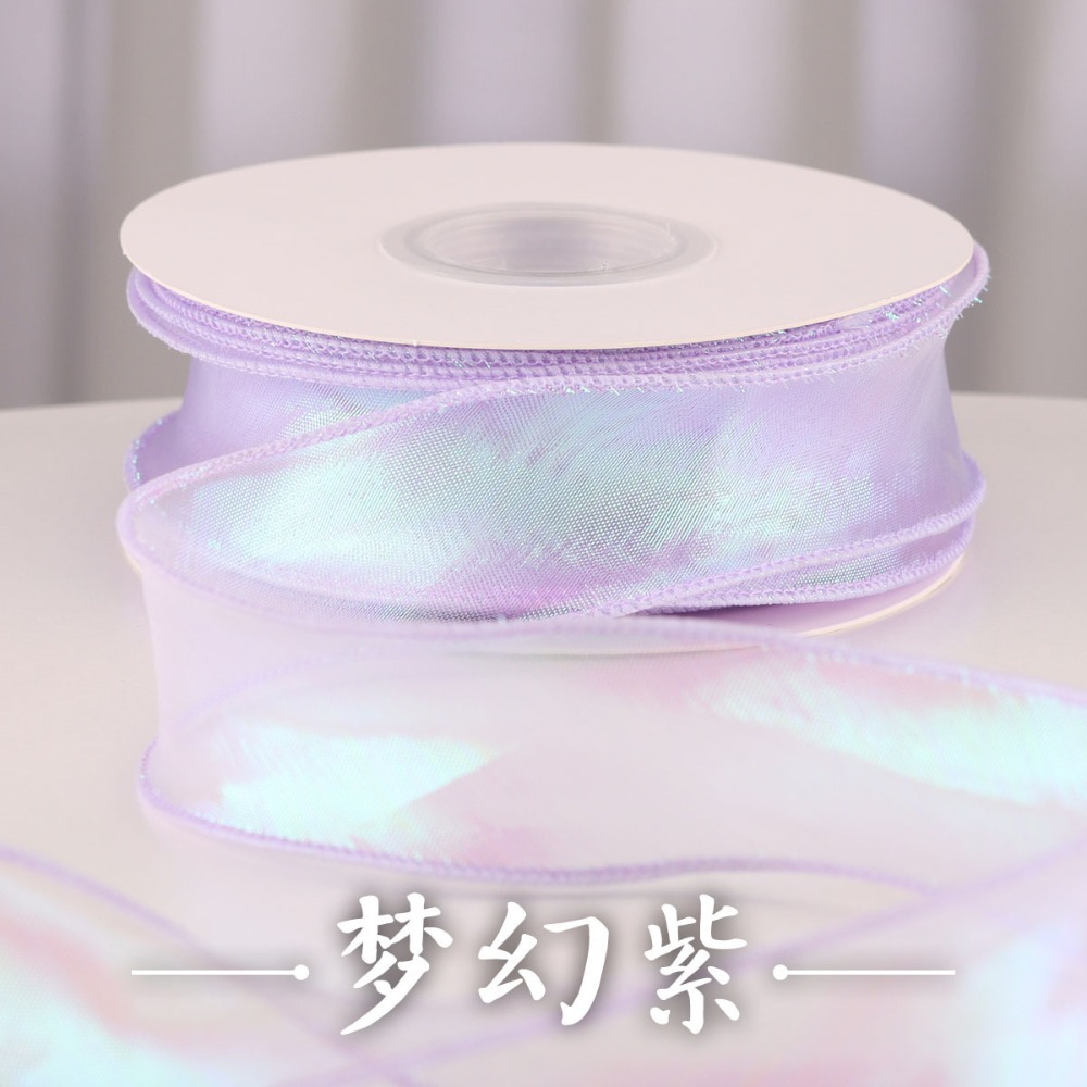 🔥現貨🔥531禮物網💖【捲】幻彩魚尾紗 波浪邊 雪紗緞帶 皺網紗花 蛋糕圍邊裝飾 絲帶 蛋糕緞帶 人魚姬魚尾紗-規格圖5