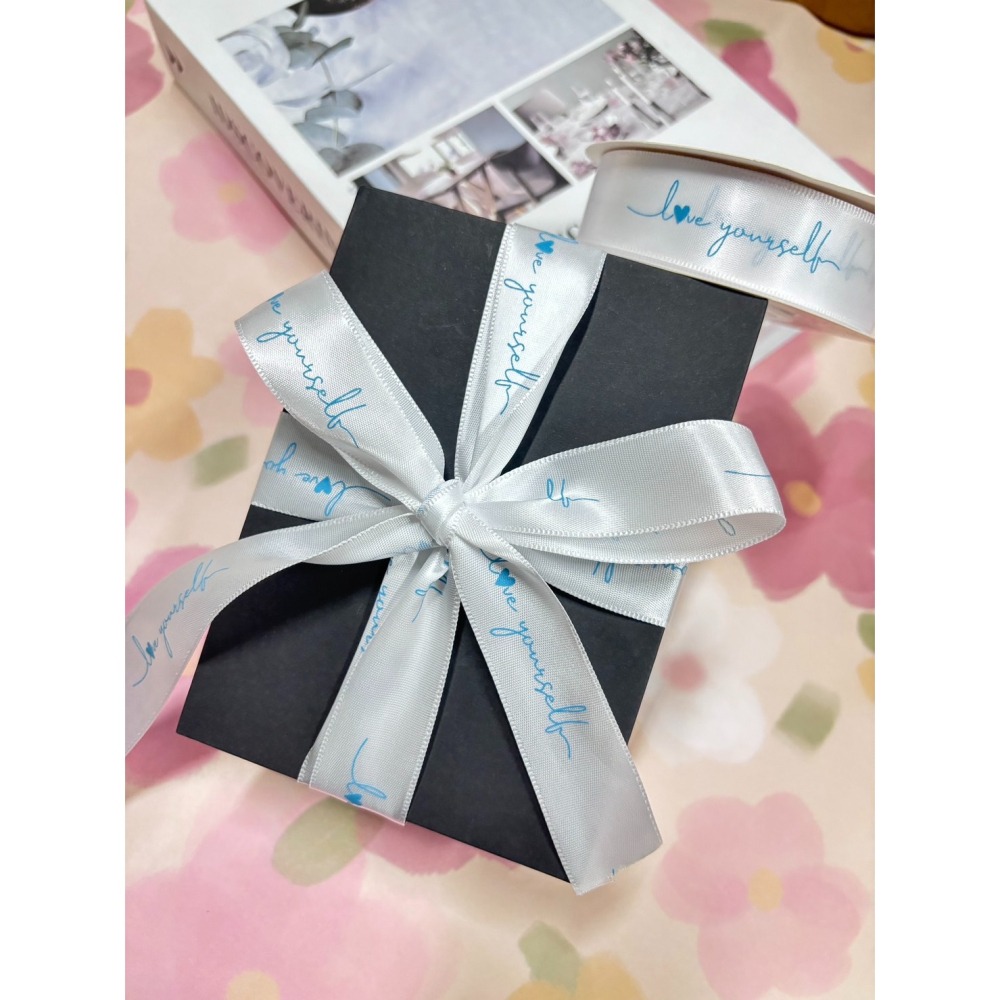 531禮物網💖【捲】愛自己緞帶🎀包裝緞帶 鮮花緞帶 蝴蝶結 織帶 英文緞帶 禮物緞帶 印刷緞帶 生日緞帶-細節圖5