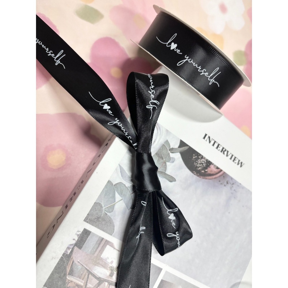 531禮物網💖【捲】愛自己緞帶🎀包裝緞帶 鮮花緞帶 蝴蝶結 織帶 英文緞帶 禮物緞帶 印刷緞帶 生日緞帶-細節圖6