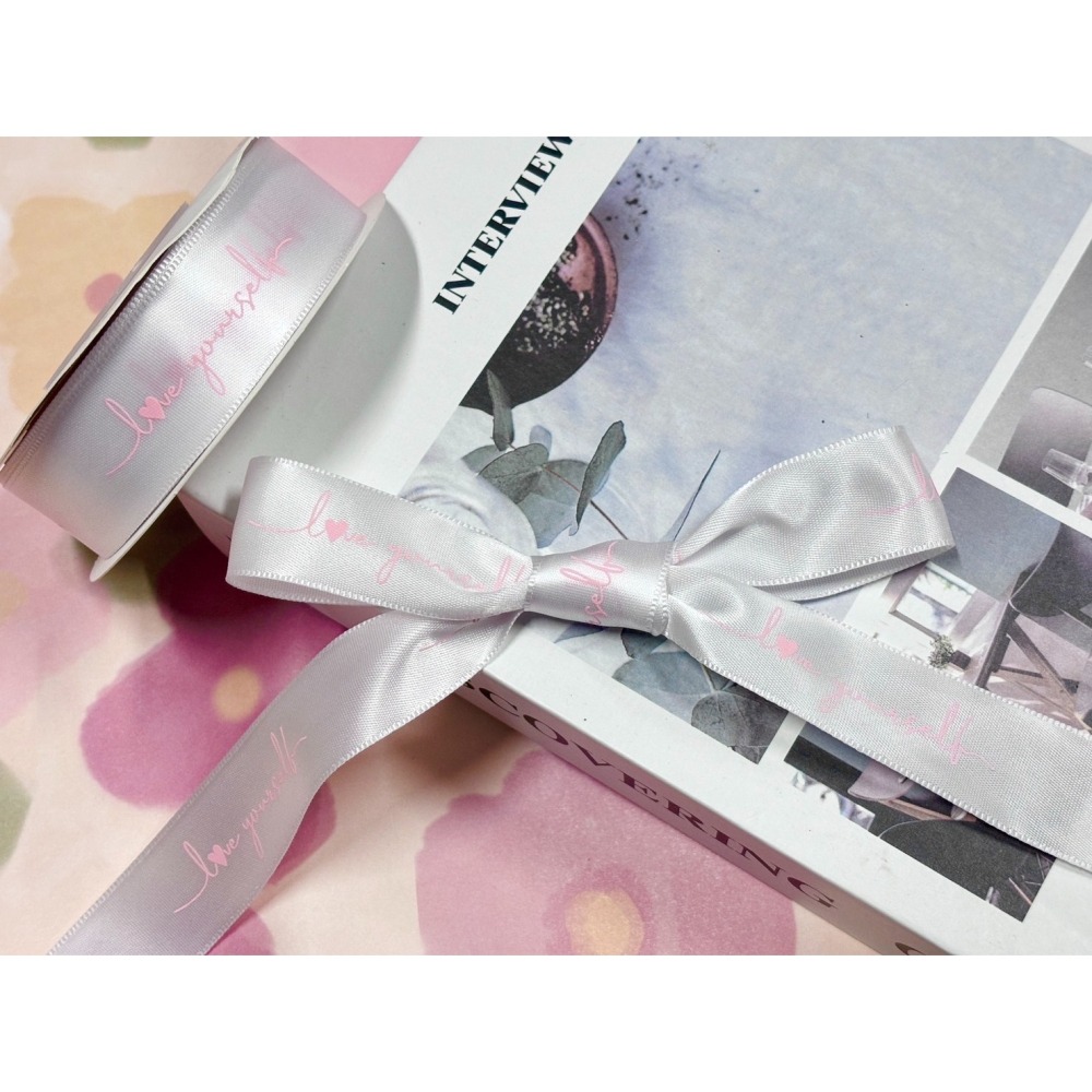 531禮物網💖【捲】愛自己緞帶🎀包裝緞帶 鮮花緞帶 蝴蝶結 織帶 英文緞帶 禮物緞帶 印刷緞帶 生日緞帶-細節圖7