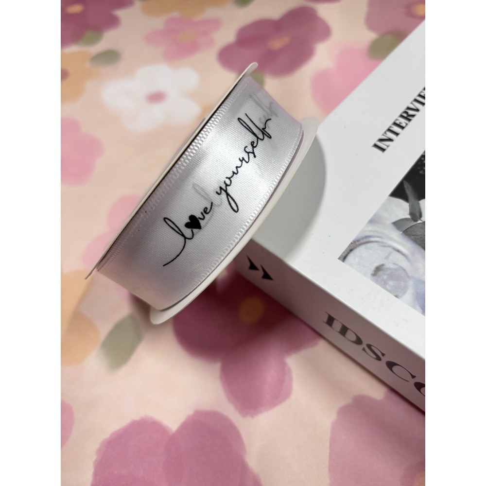 531禮物網💖【捲】愛自己緞帶🎀包裝緞帶 鮮花緞帶 蝴蝶結 織帶 英文緞帶 禮物緞帶 印刷緞帶 生日緞帶-規格圖7