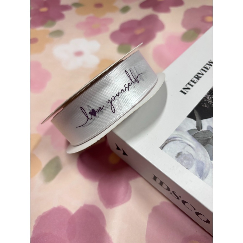 531禮物網💖【捲】愛自己緞帶🎀包裝緞帶 鮮花緞帶 蝴蝶結 織帶 英文緞帶 禮物緞帶 印刷緞帶 生日緞帶-規格圖7