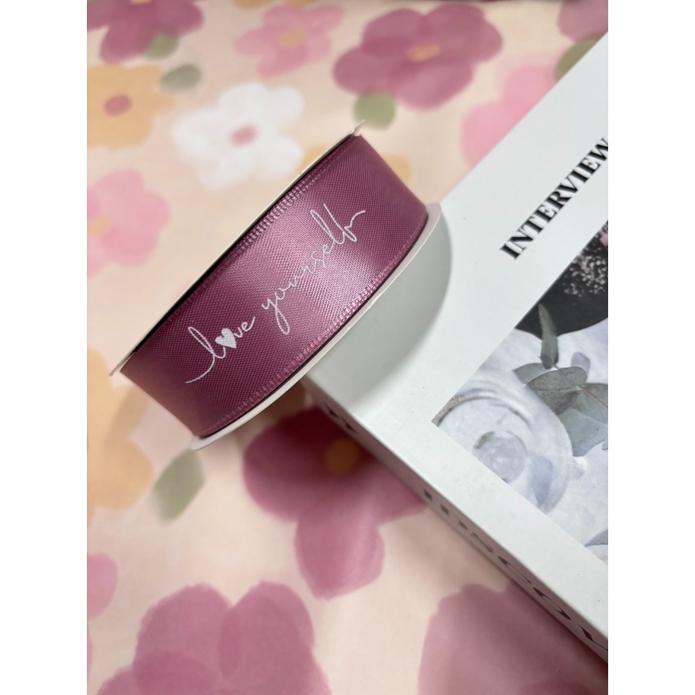 531禮物網💖【捲】愛自己緞帶🎀包裝緞帶 鮮花緞帶 蝴蝶結 織帶 英文緞帶 禮物緞帶 印刷緞帶 生日緞帶-規格圖7