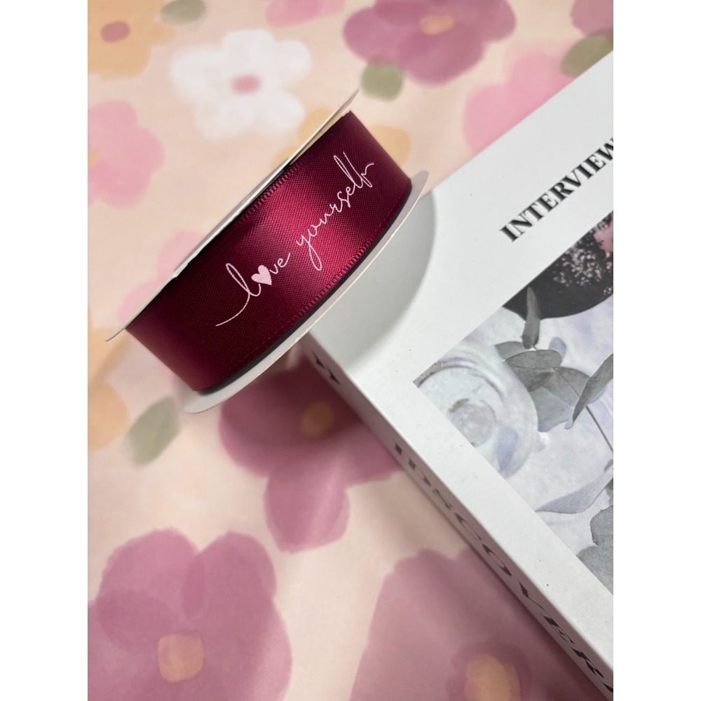 【捲】愛自己緞帶8.酒紅+粉
