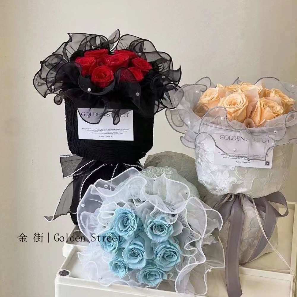 531禮物網💖泡芙圍邊紗 小香風花束包裝材料 母親節鮮花包裝材料 DIY永生花束圍邊帶 情人節花束裝飾緞帶-細節圖6