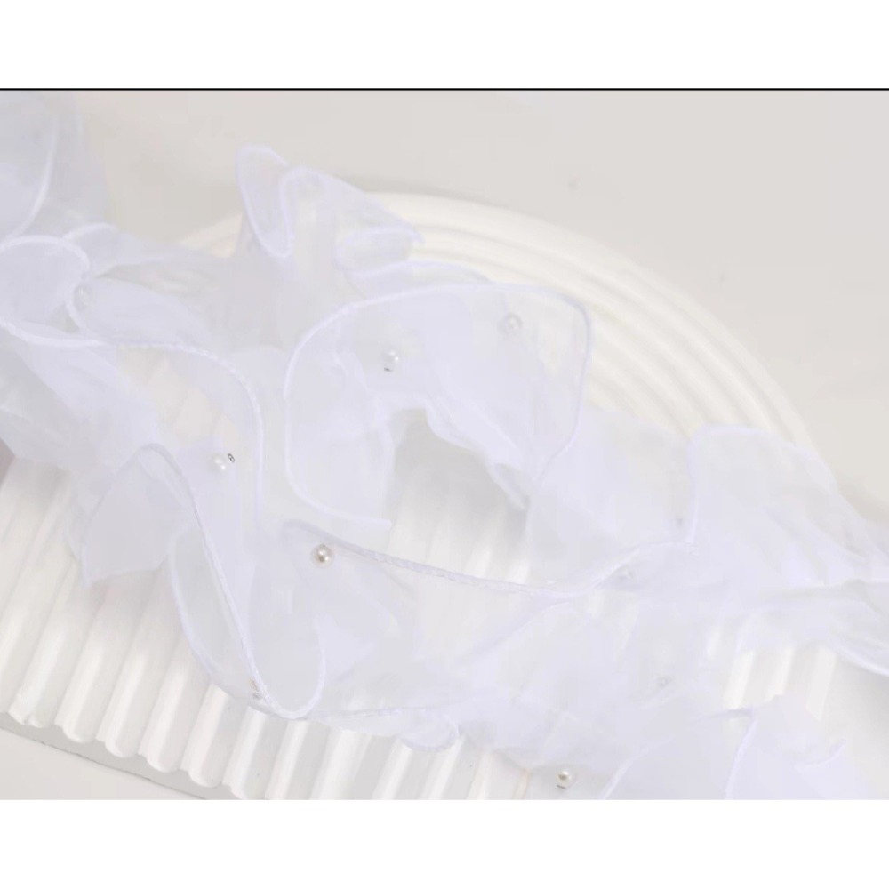 12*100泡芙圍邊紗1.白色(珍珠)