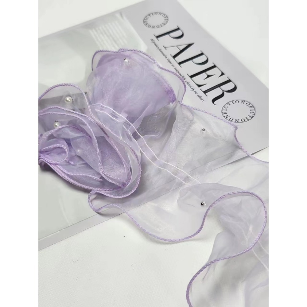 12*100泡芙圍邊紗6.紫色(珍珠)