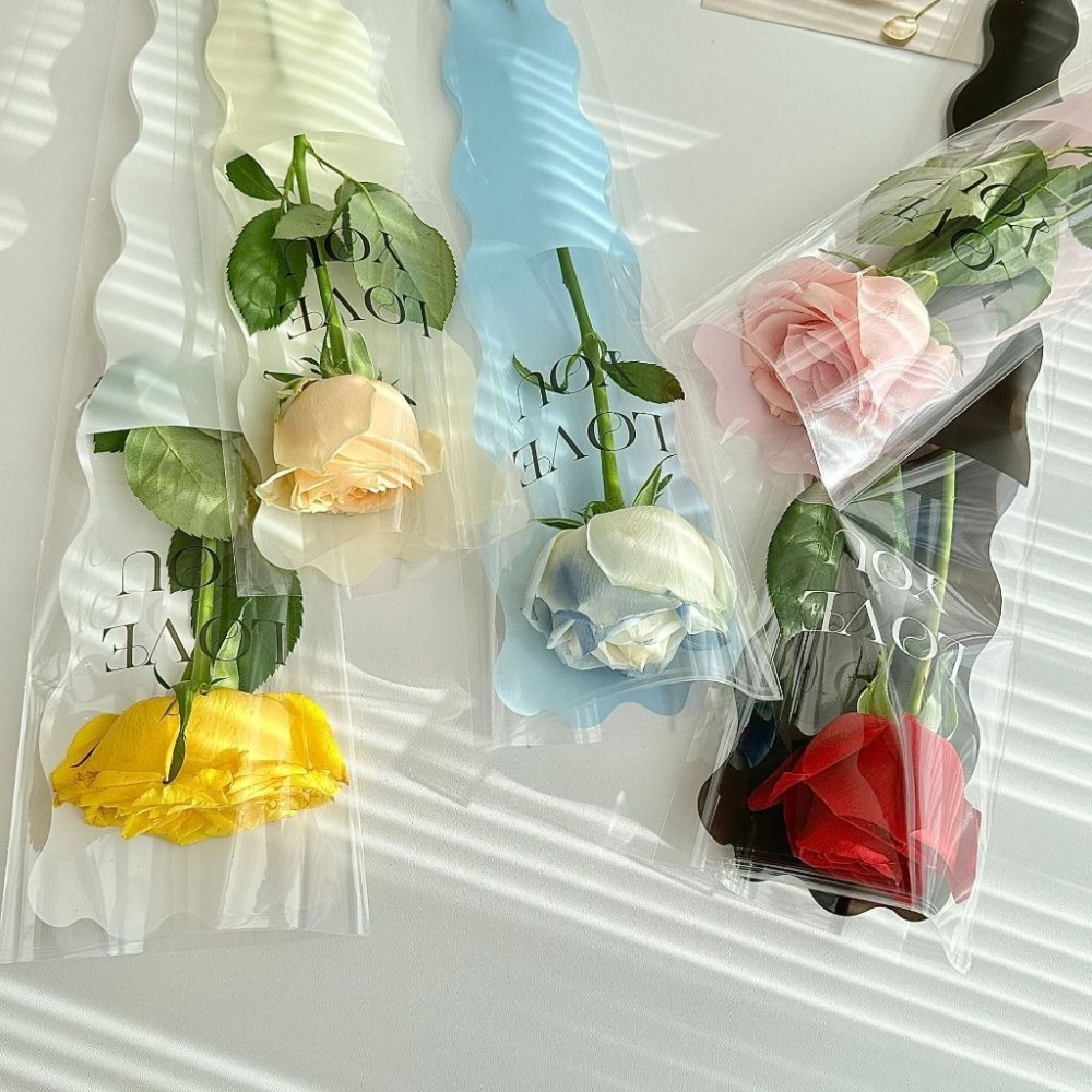 531禮物網💖【整包】魚美人單支袋 包裝紙 花材 花束包裝紙 鮮花包裝單支袋 透明袋 單支袋 花束包裝-細節圖4