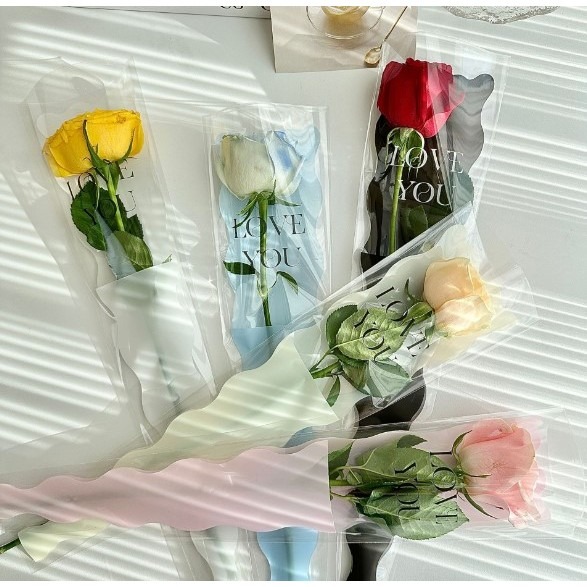 531禮物網💖【整包】魚美人單支袋 包裝紙 花材 花束包裝紙 鮮花包裝單支袋 透明袋 單支袋 花束包裝-細節圖6