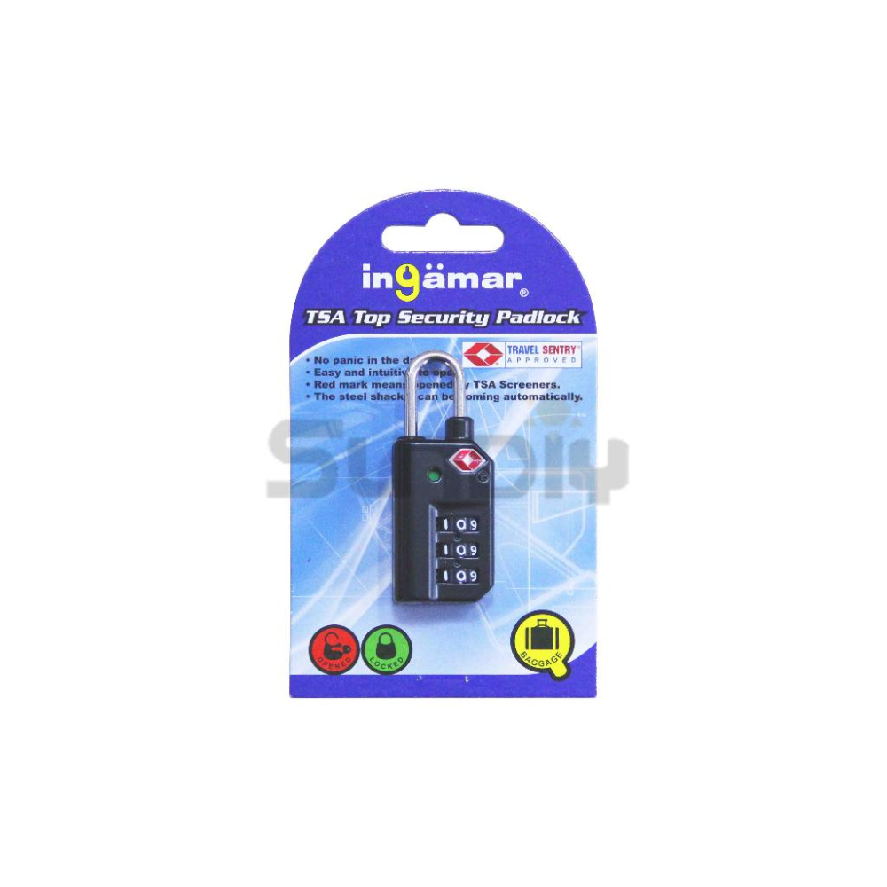 (燦光五金)自設號*海關鎖/機場鎖(紅綠顯示型)0768E TSA LOCK 黑&銀&粉紅&水藍4色-細節圖3