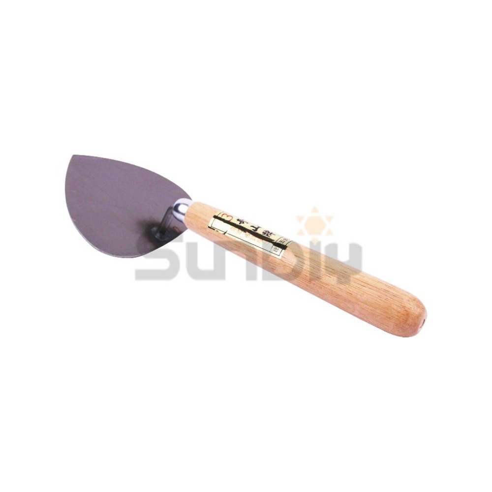 (內外角)桃型高地/土水/泥作/水泥抹刀/抹刀/推刀/木柄/抹平刀/灰匙/A級白碳鋼(厚)-(中2號)(小3號)-細節圖3