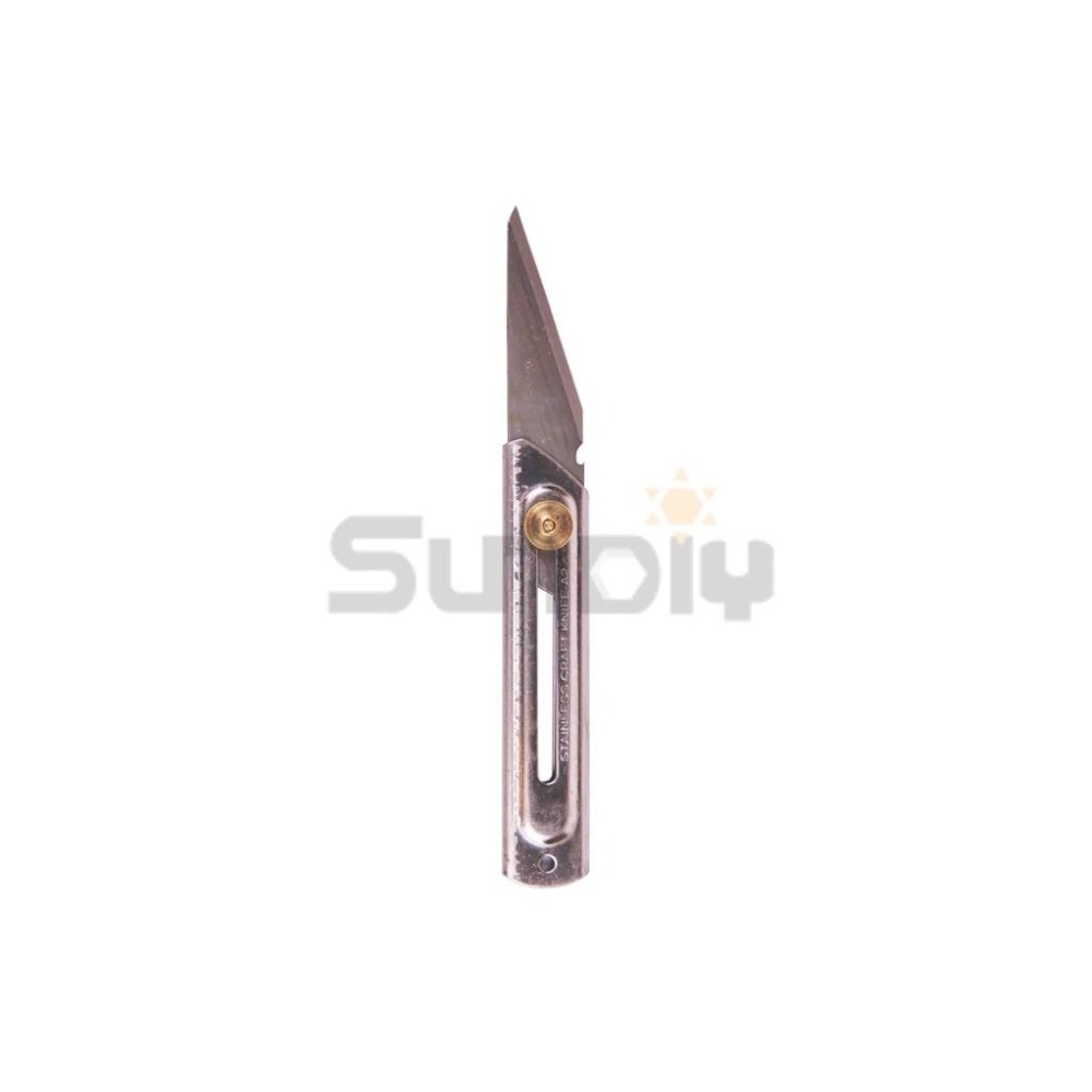 (手工具-刀類)花鹿 強力木工尖尾刀(白鐵柄)/尖尾刀/削木刀/嫁接刀/接木小刀-(A-2)-細節圖2