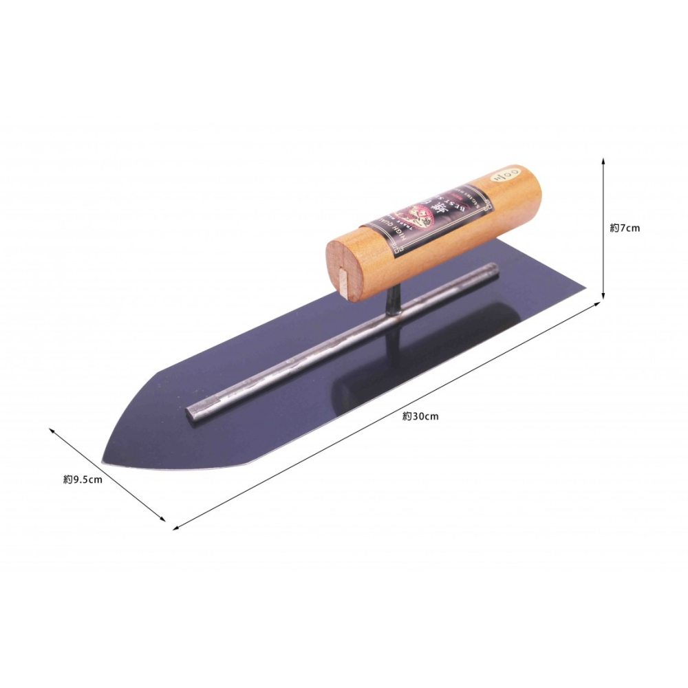 (推刀)蝶印 尖鏝/抹刀(寬9cm)/鐵抹刀/鋼抹刀/水泥抹刀/推刀/鋼刀/泥做/批土/平整-(300mm/330mm)-細節圖4