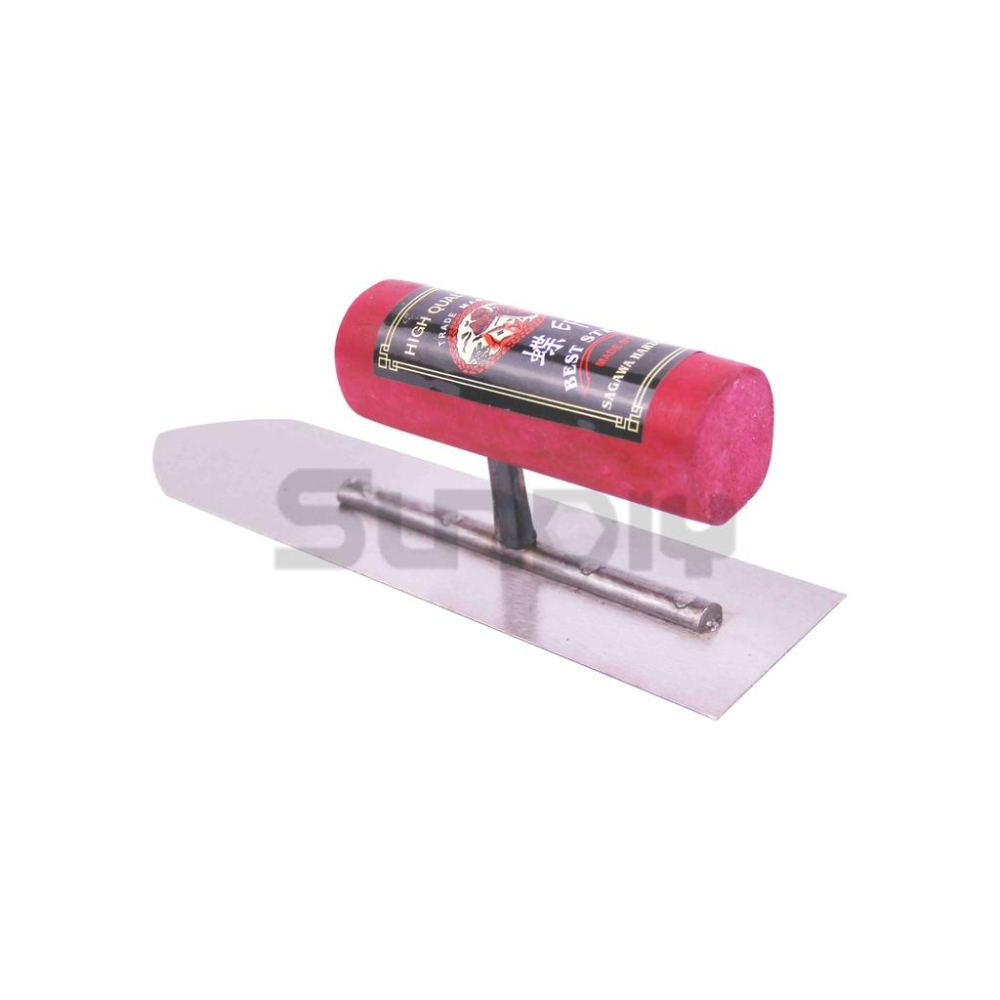 (燦光五金)尖推刀(軟板)/鐵抹刀/鋼抹刀/水泥抹刀/推刀/鏝刀/鋼刀/泥做/批土/平整 蝶印 195mm.＂半圓＂-細節圖2