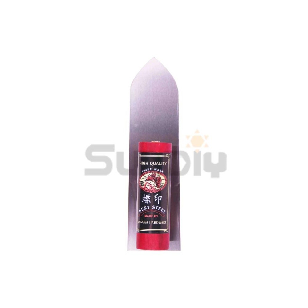 (抹刀)蝶印 白鐵抹刀/尖推刀/鐵抹刀/鋼抹刀/水泥抹刀/推刀/泥做/批土/平整-195mm(6寸半)尖-細節圖2