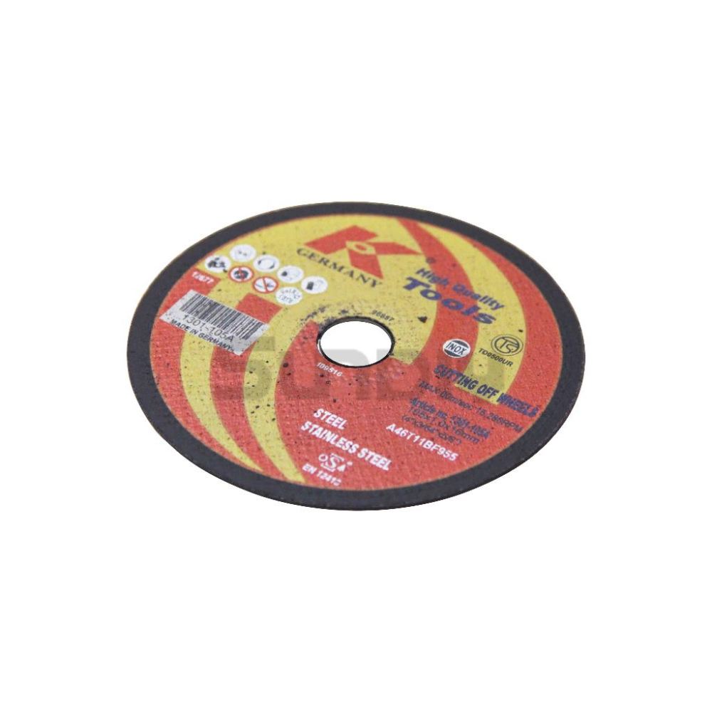 (燦光五金)白鐵切斷片/切斷片/切斷砂輪片/砂輪片/切割片/切薄鋸片 (德國K牌)4＂*1.0(片)-細節圖3