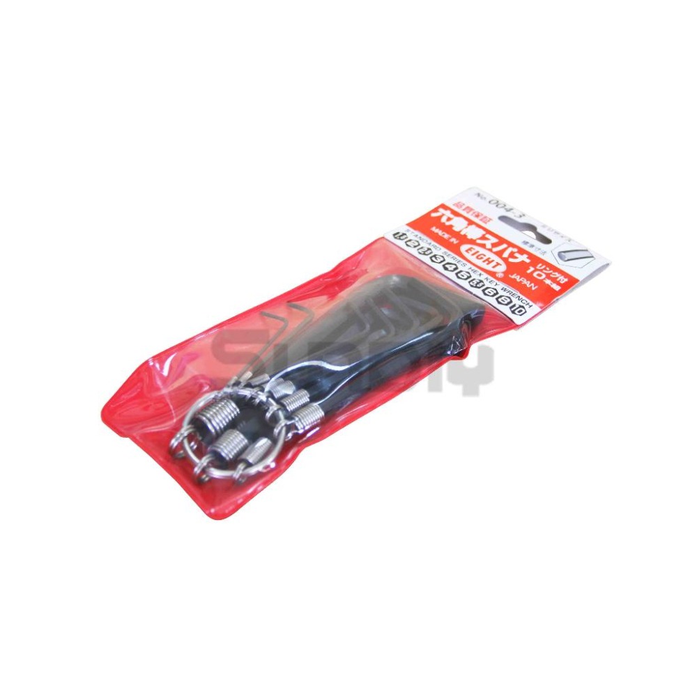 (手工具-扳手)EIGHT(日) 六角板手組/隨身內六角板手組/內六角板手/L型板手/日本製(1串10支組)-(004--細節圖2