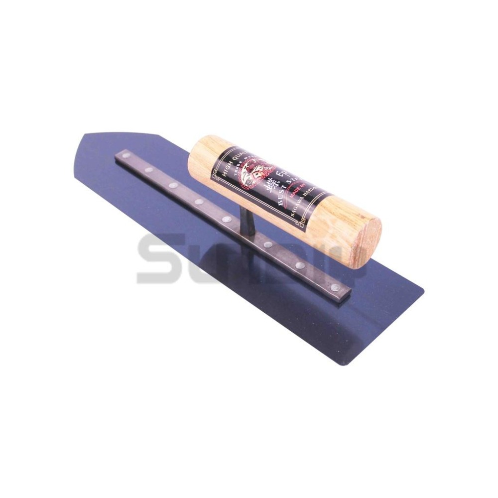 (推刀)蝶印 尖推刀.B/鐵抹刀/鋼抹刀/水泥抹刀/推刀/鋼刀/泥做/批土/平整(1尺)扁骨-(寬9.5/窄8cm)白盒-細節圖3