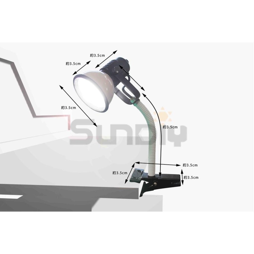 (電工)軟夾燈/夾燈/檯燈/軟管/蛇管工作燈/桌上檯燈/閱讀燈/工作燈(檢驗合格)/SY-2403 促銷價售完為止-細節圖2