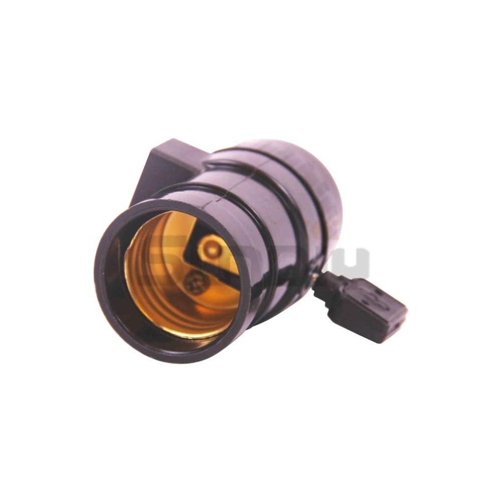 (電工)開關燈頭/雙環電器/廣告燈頭/有柄燈頭/黑燈頭/開關燈頭/黑色(附插座)-(TH5103)(TH5104)-細節圖3