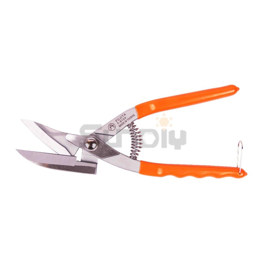 (手工具-剪)Fujiya富具亞 斜口鐵皮剪/輕鋼架剪/浪板剪/鐵板剪/工業金屬剪/強力剪/附彈簧 10＂(F-910A-細節圖2