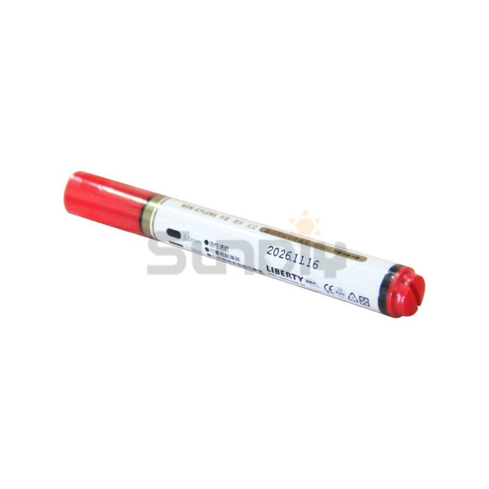 (燦光五金)環保麥克筆/酒精性環保麥克筆/酒精筆/麥克筆/環保筆 910F 利百代 紅色-細節圖3