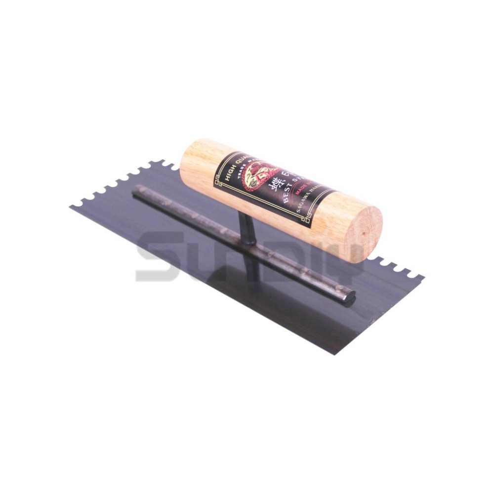 (抹刀)蝶印 太魯抹刀/太裕推刀/水泥抹刀/推刀/鋼刀/泥做/批土/太魯/平整/1分半-240mm(中深)-細節圖3