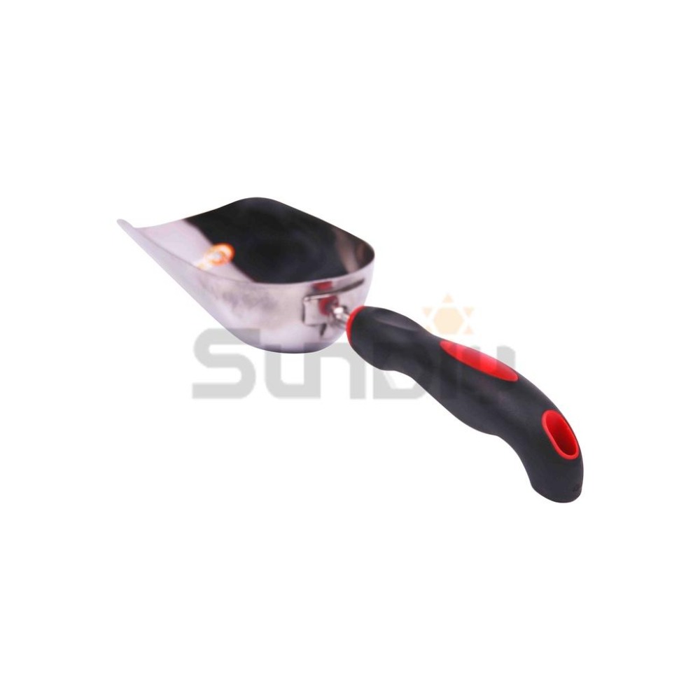 (大型工具)松格作 白鐵米杓/米勺/盛具/麵粉瓢/鏟子/多用途/膠柄(大)-(半圓凹型)-細節圖4