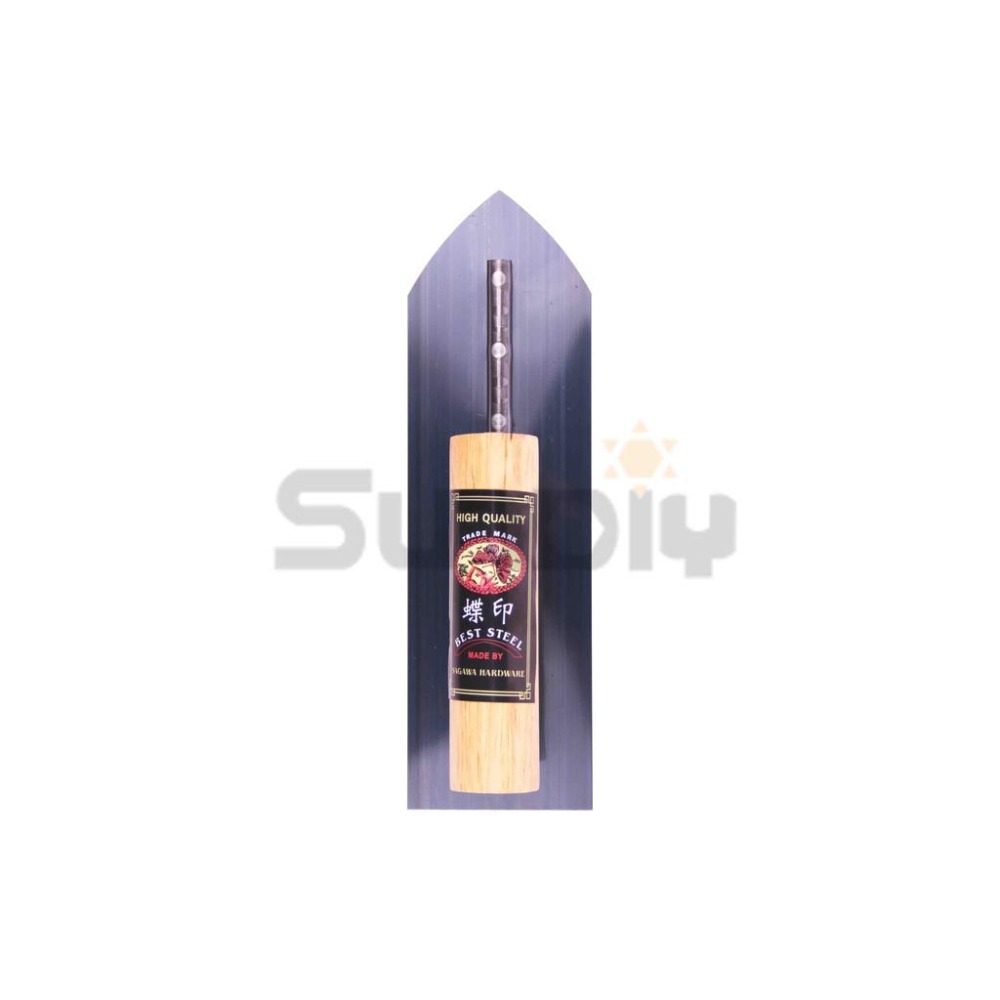 (推刀)蝶印 尖推刀(軟板)/鐵抹刀/鋼抹刀/水泥抹刀/推刀/鋼刀/泥做/批土/平整-240mm/8寸(綠盒)-細節圖4