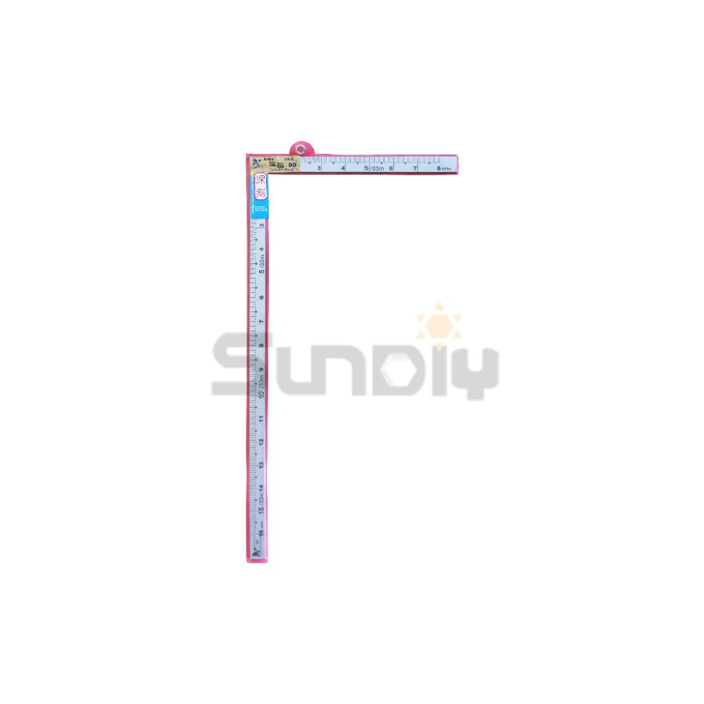 (燦光五金)木工角尺/不鏽鋼木工角尺/90度/直角尺/木工/木作/角度尺/拐尺 TK/馬牌 寬板.蝕刻(台尺)-細節圖2