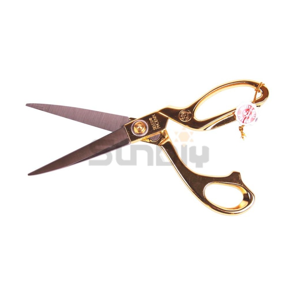 (手工具-剪)銀鳳 裁縫剪刀/繡剪/加工用剪/事務剪/剪刀/家事剪/加工剪/裁縫剪(全鋼)-10＂(金色)-細節圖3