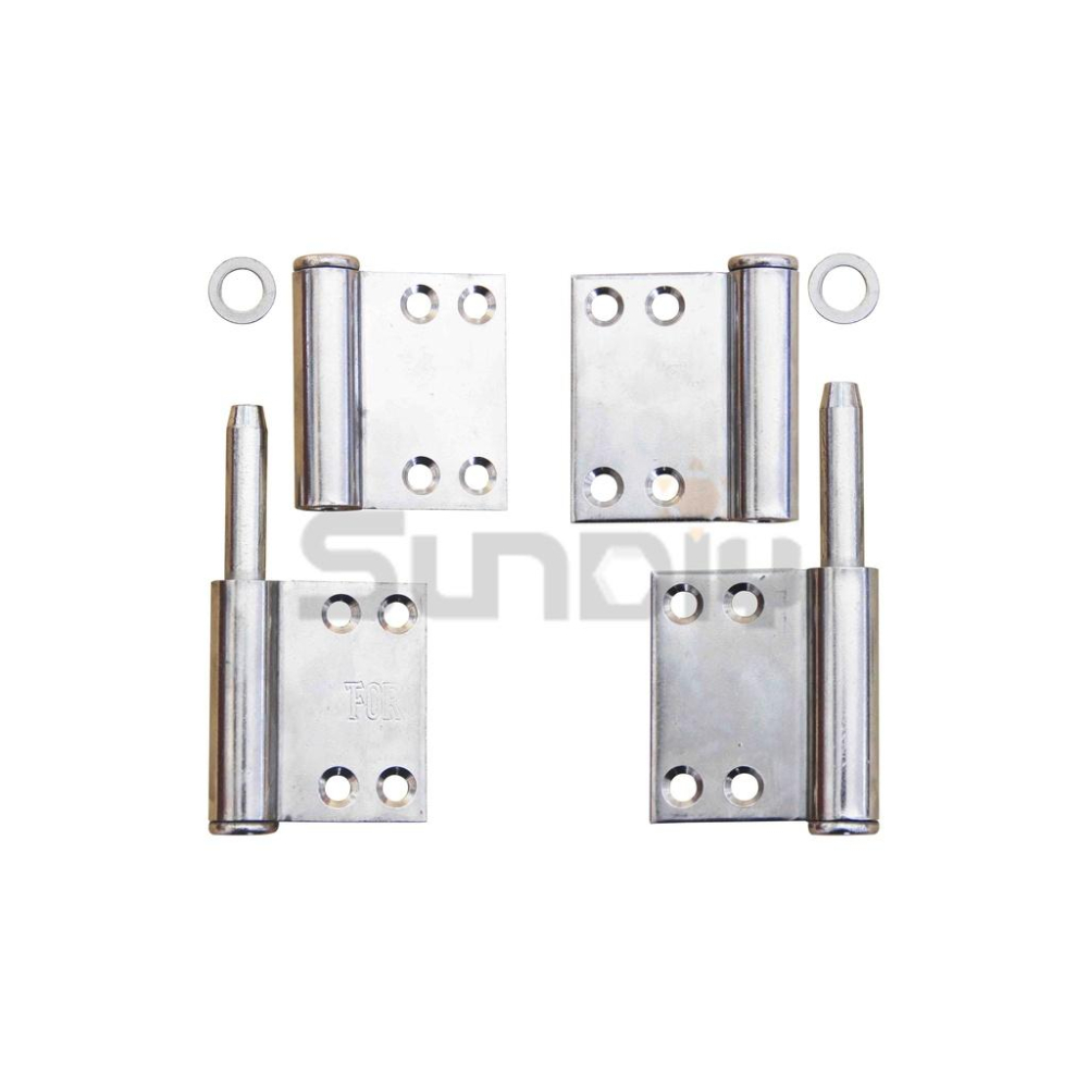 (燦光五金)白鐵旗型丁雙/釘雙/鉸鍊/合頁/頁片 FOLO 4＂*3.0*3分心(有孔)304#不吸白鐵心/高117mm-細節圖3