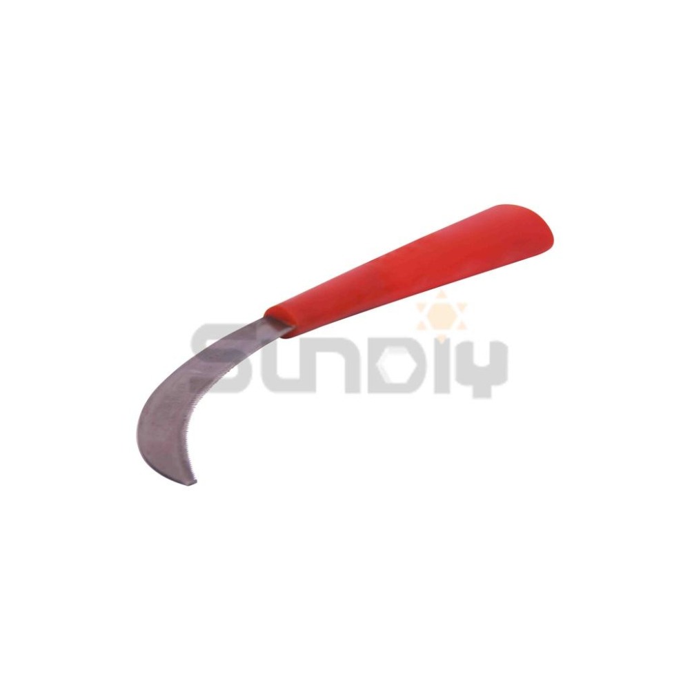 (農用刀)久保利 PVC紅柄香蕉刀/彎刀/菠蘿刀/蔬菜刀/水果刀/果皮小刀/有齒(6138)-細節圖2