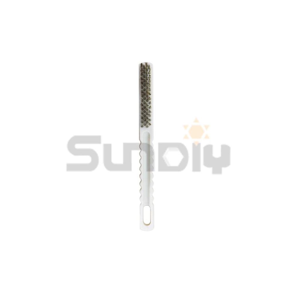 (燦光五金)四行銅刷/銅刷/除鏽刷/鋼絲刷/鋼刷/鐵絲刷/烤肉刷/燒烤刷 白膠柄.義發/4015P-細節圖5