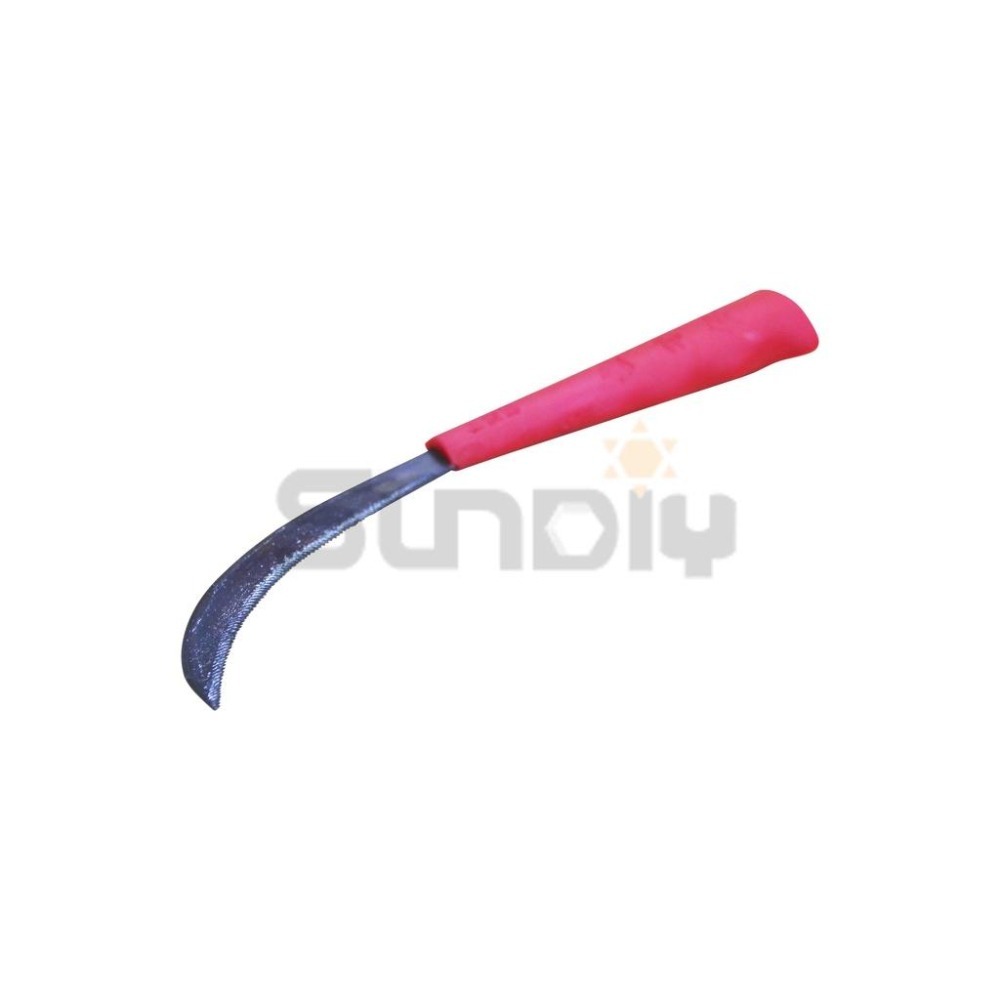 (農用刀)極才鋒 香蕉刀/彎刀/菠蘿刀/蔬菜刀/水果刀-有齒(A08)紅柄-細節圖2