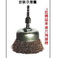 (燦光五金)碗型鋼刷/碗型鋼絲輪/鋼絲輪/鋼刷/碗公刷/碗型/3＂/金虎-細節圖4