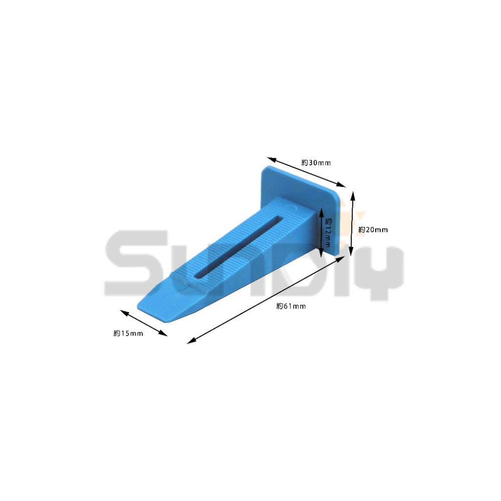(燦光五金)瓷磚整平器三角插梢/插梢/三角插梢/瓷磚整平器   藍/包賣(1包=100支)-細節圖3