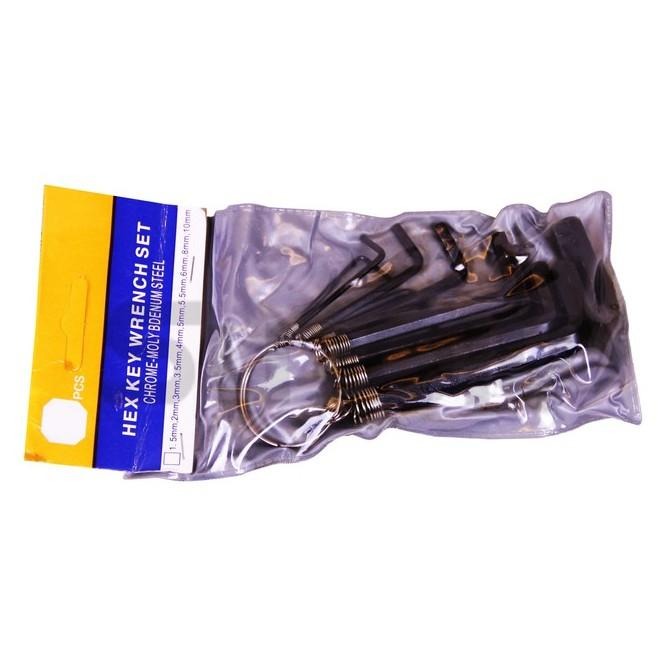 (手工具-扳手)六角板手組/隨身內六角板手組/內六角板手/六角扳手組/L型板手/台灣製(1串10支組)-細節圖3