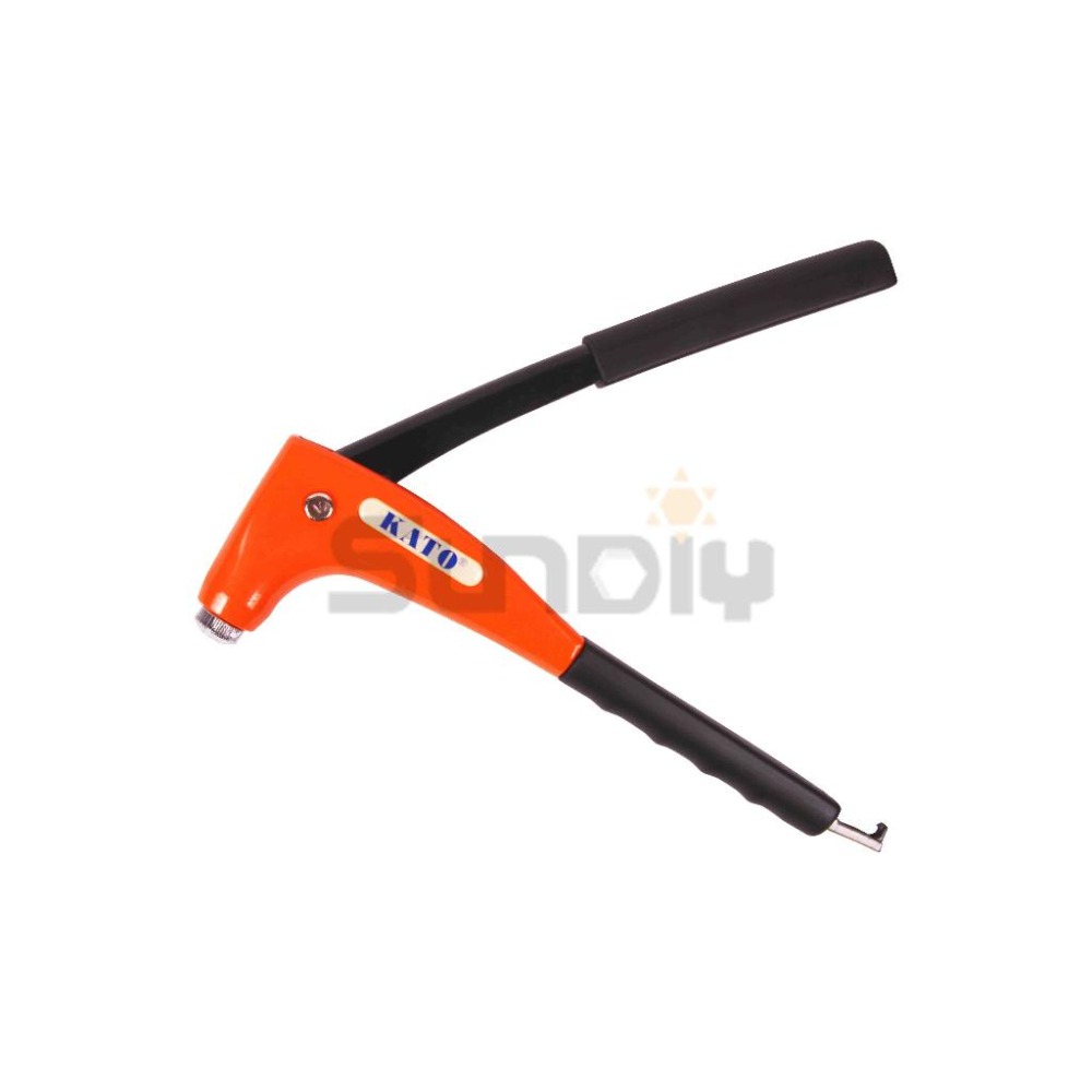(手工具-槍)KATO 專利免換頭拉釘槍/手動拉釘槍/鉚釘槍(可拉白鐵5mm)-黑柄/橘色-細節圖2