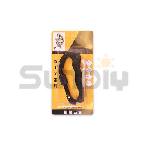 (燦光五金)螺轉+按式登山鉤/戶外攀巖登山鉤/救援繩索扣/扣環/連接環/安全環/消防鉤(5合1帶刀野外安全扣)飛龍-細節圖2