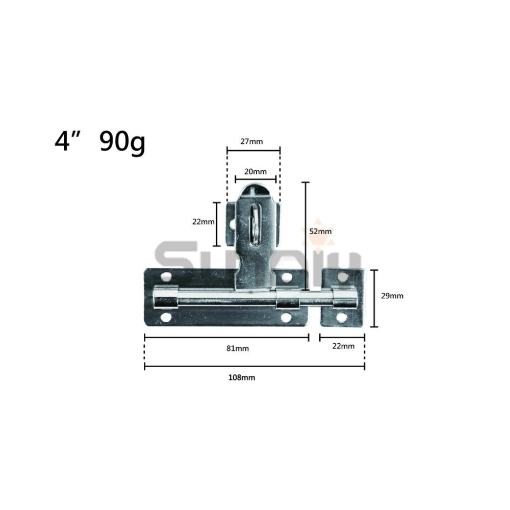 (燦光五金)T型白鐵門閂/門閂/大門閂/門栓/栓/門扣/大門搭扣/天地閂/天地栓/左右插銷/插銷/萬能門栓/可掛鎖 飛龍-細節圖6