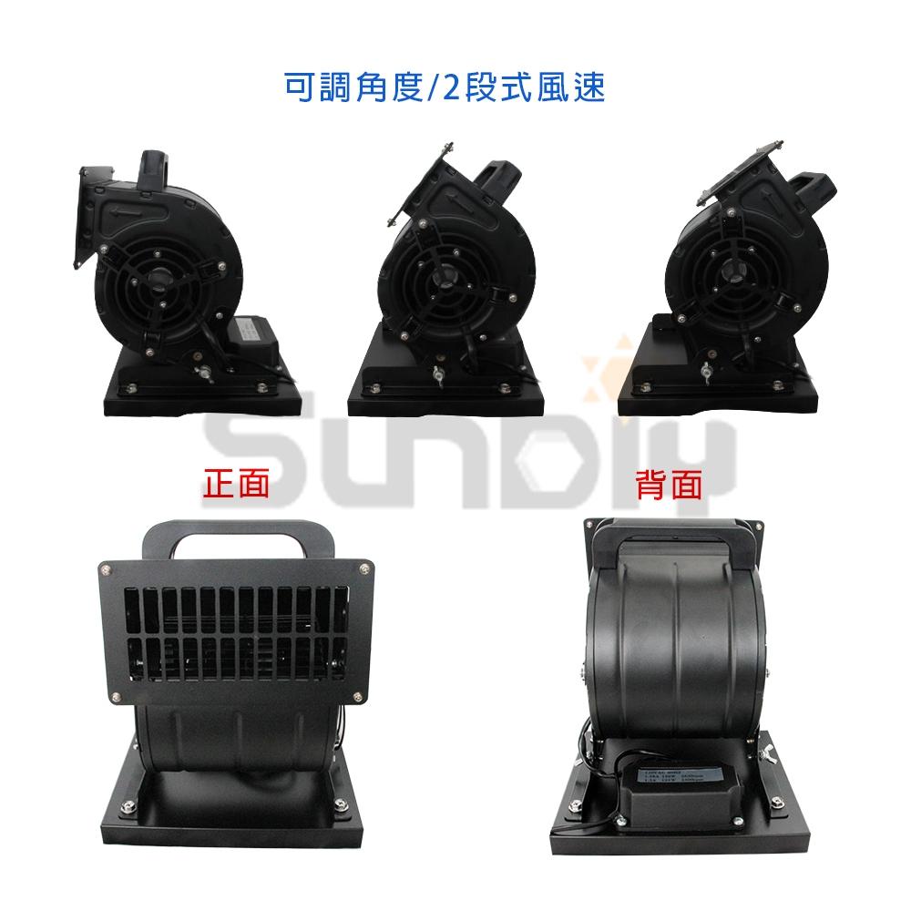 (燦光五金)手提強力送風機150W/工業電扇/強風扇/2段式風速/可調角度-110V/長24*寬23*高28cm-細節圖2