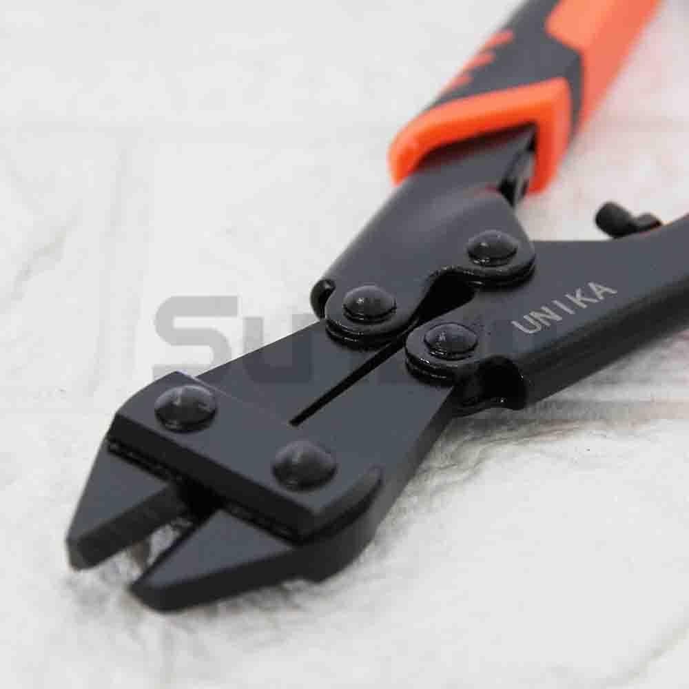 (手工具-剪)UNIKA(台) 直口鋼絲剪/小鐵剪/斷線鉗/鋼絲剪/鋼索剪/小鐵剪(平口) 8＂-橘黑柄-細節圖3