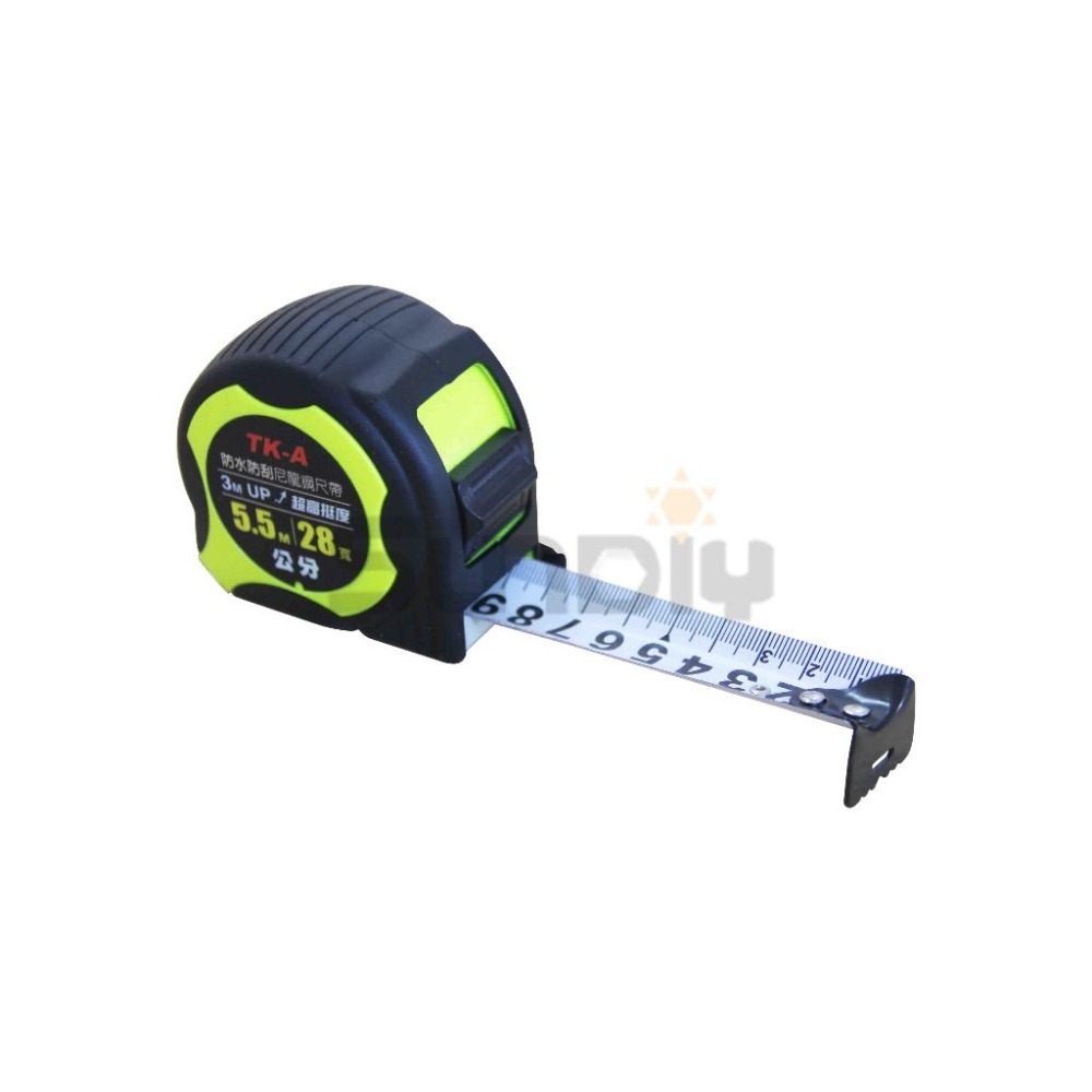 (度量工具)TK-A 尼龍鋼捲尺/鋼捲尺/捲尺/測量尺/5.5M*28寬-(全公分)-細節圖3