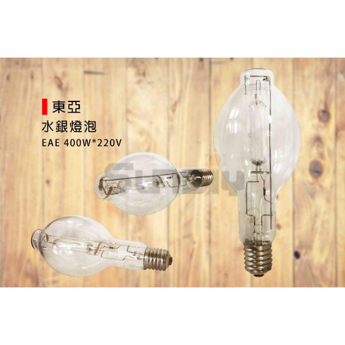 (燦光五金)水銀燈泡/需安定器/安定器水銀燈泡 東亞/EAE 400W*220V E40